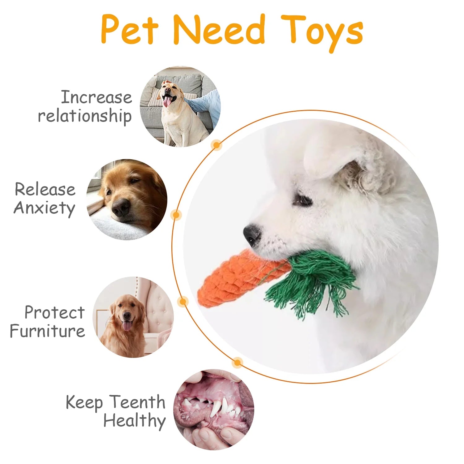 Dog Toys 5 PCS Puppy Teething Chew Toys,Dog Rope Toys,Cat Chew Toys,Safe Braided Rabbit Toys Healthy Gift