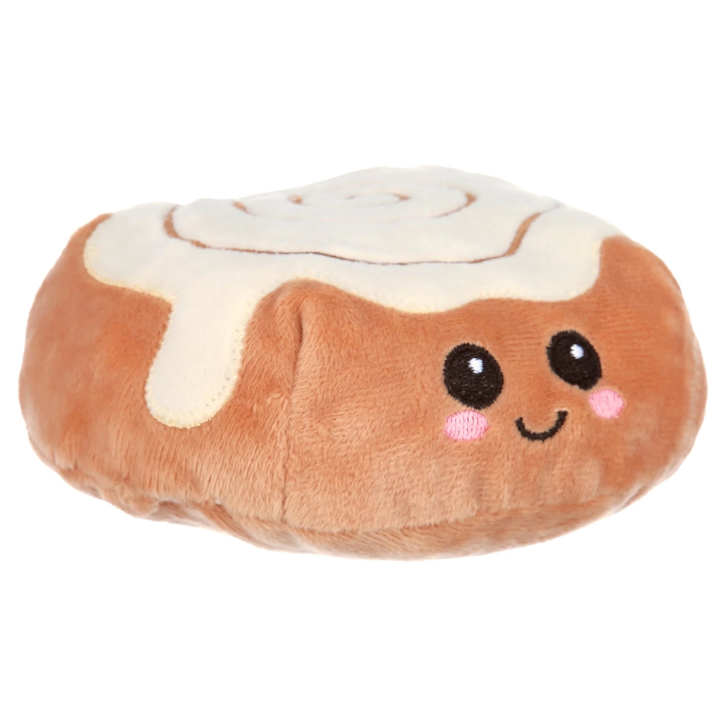Plush Pet Toys - 2 Pack Cinnamon Roll and Pancake Dog Toys - Brown