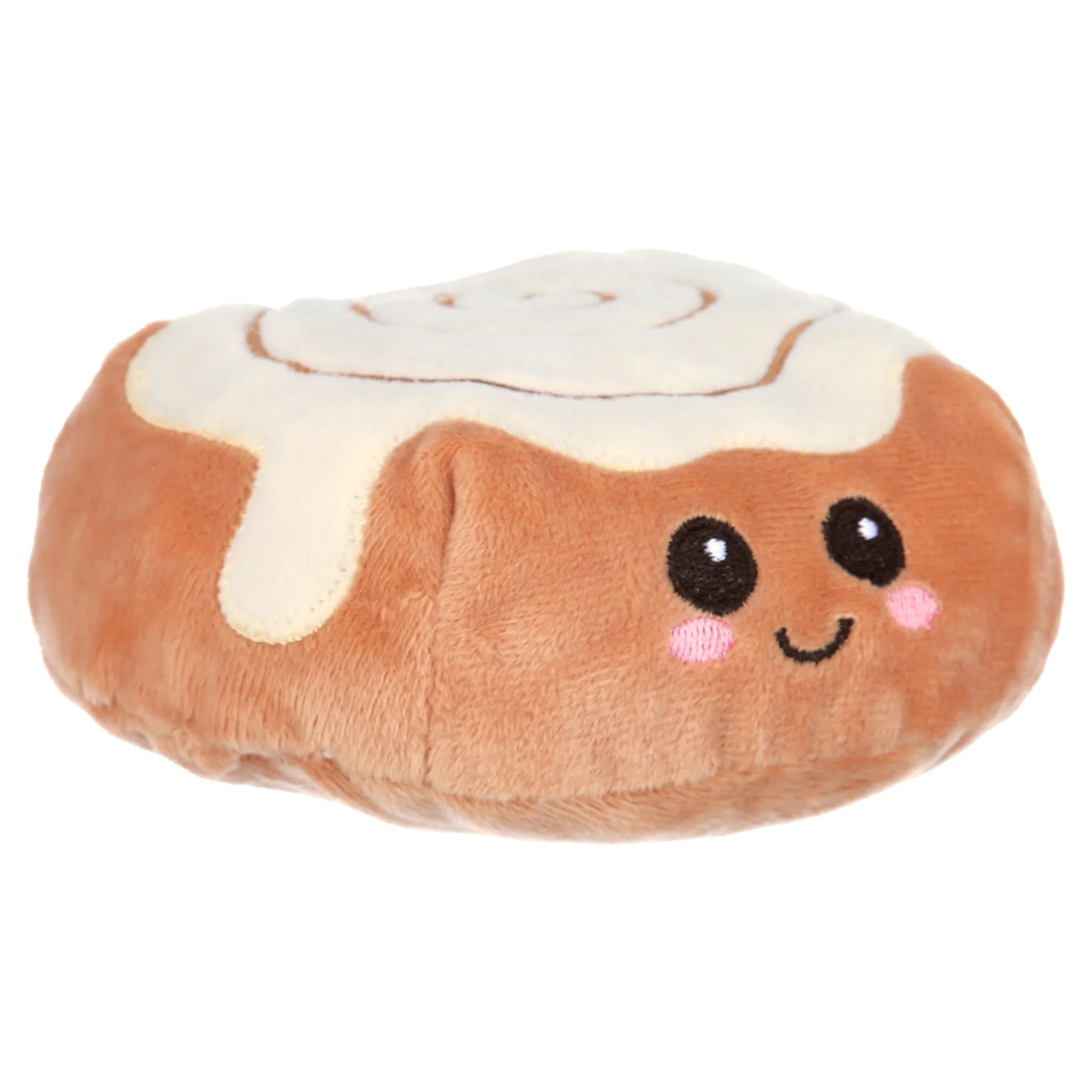 Plush Pet Toys - 2 Pack Cinnamon Roll and Pancake Dog Toys - Brown