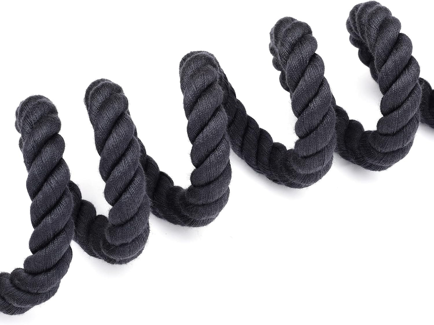 Dog Leash, Braided Cotton Rope Leashes with Leather Tailor Tip with Leather Tip - Heavy Duty Metal Clasp, 4FT, 1/2" Thick - Wedding, Walking for Medium Large Dogs(Dark Gray)